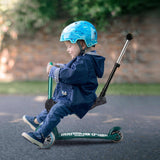 Micro Scooter 3in1 Deluxe Plus eco green with push handle (British brand)