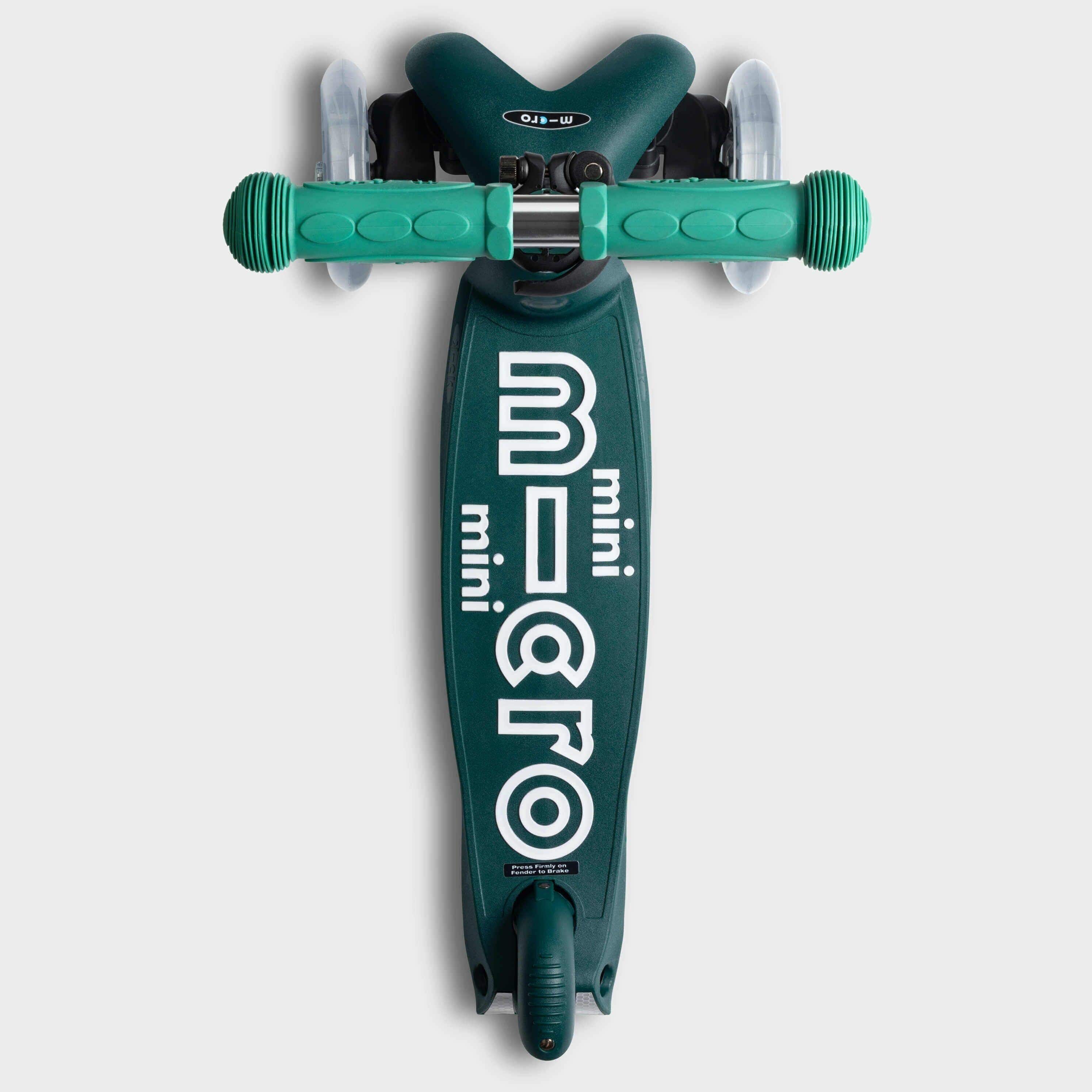 Micro Scooter 3in1 Deluxe Plus eco green with push handle (British brand)