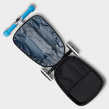 Micro Junior Luggage scooter suitcase in blue (British brand)