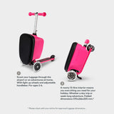 Micro kids scooter suitcase in pink (British brand)