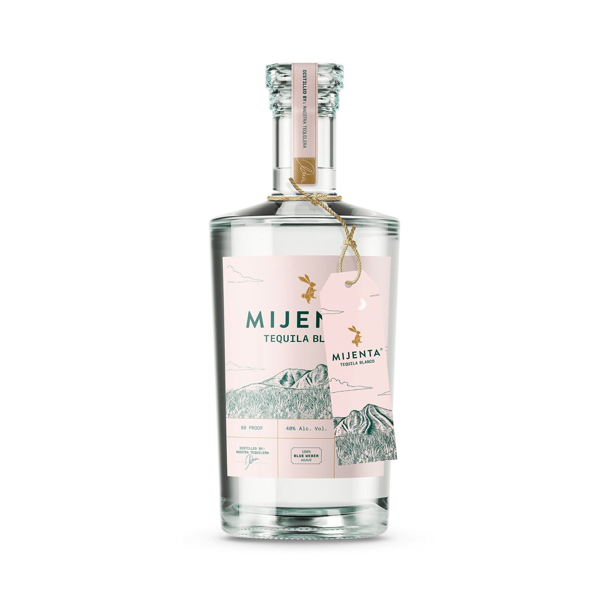 Mijenta Blanco Tequila 70cl artisanal bottle, UK version