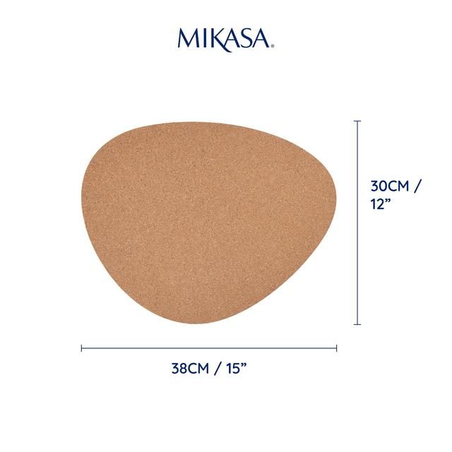 Mikasa 4pc Cork Pebble Placemats Natural 38cm x 30cm Tagged   4 per pack
