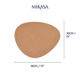 Mikasa 4pc Cork Pebble Placemats Natural 38cm x 30cm Tagged   4 per pack