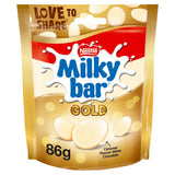 Milkybar-knapper Gull Caramel Flavor White Chocolate Delebag