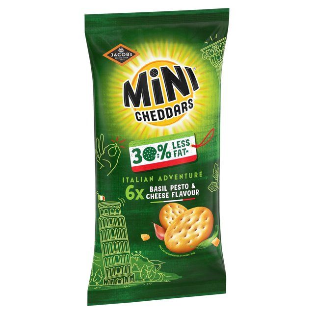 Mini Cheddars Nibblies Cheese &amp;amp; Pesto Multipack Snacks   6 x 17g