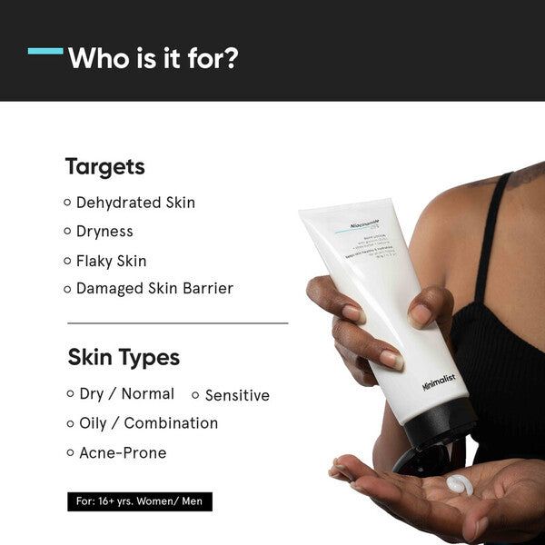 Minimalist 5% Niacinamide Body Lotion, Repairs Skin Barrier