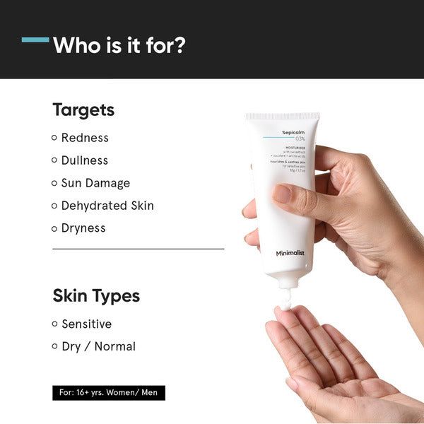 Minimalist Sepicalm Moisturiser for Soothing Sensitive Skin