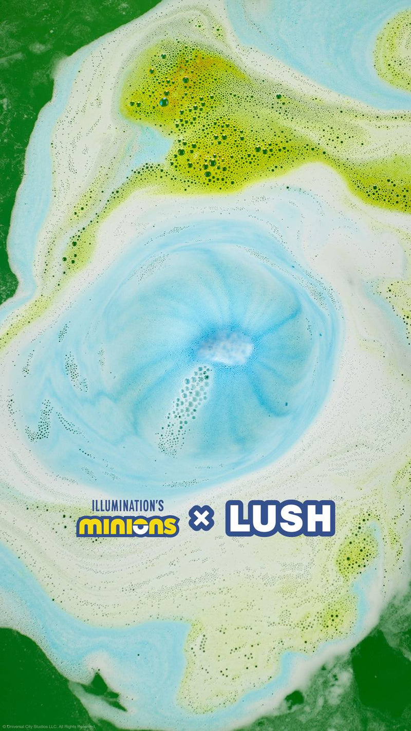 Lush Minions banana-scented bath bomb, imported from the UK