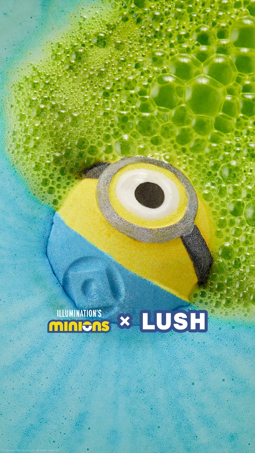 Lush Minions banana-scented bath bomb, imported from the UK