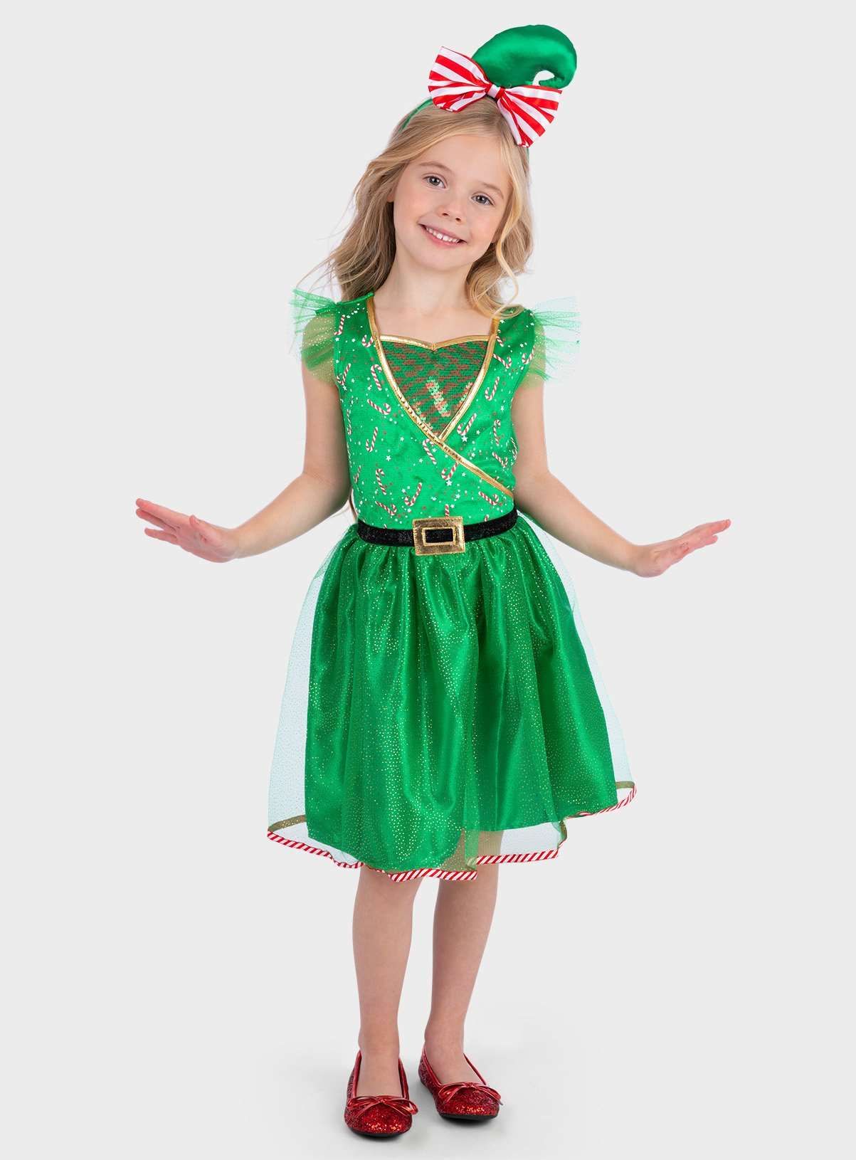 Miss Elf Fancy Dress Costume 1-2 år