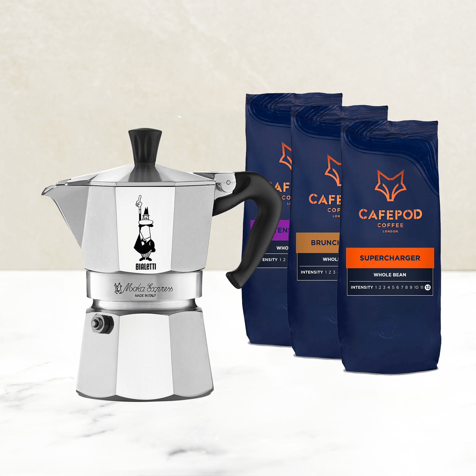 Moka Pot Starter Pack - Whole Bean