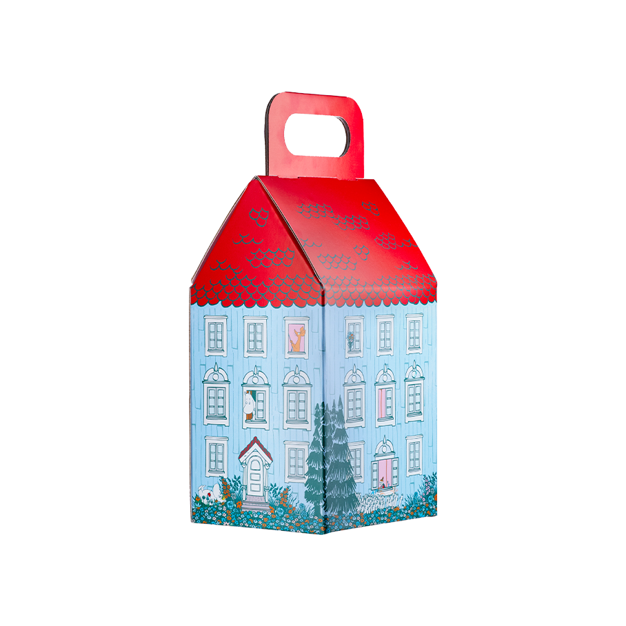 Lush Moominhouse product holder made of recycled cardboard, imported from the UK