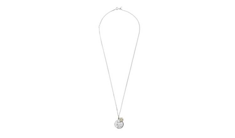 Moon &amp;amp; Back Sterling Silver 'Best Nan Ever' Pendant Necklace
