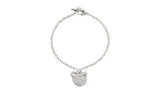 Moon &amp;amp; Back Sterling Silver 'I love you' T- Bar Bracelet