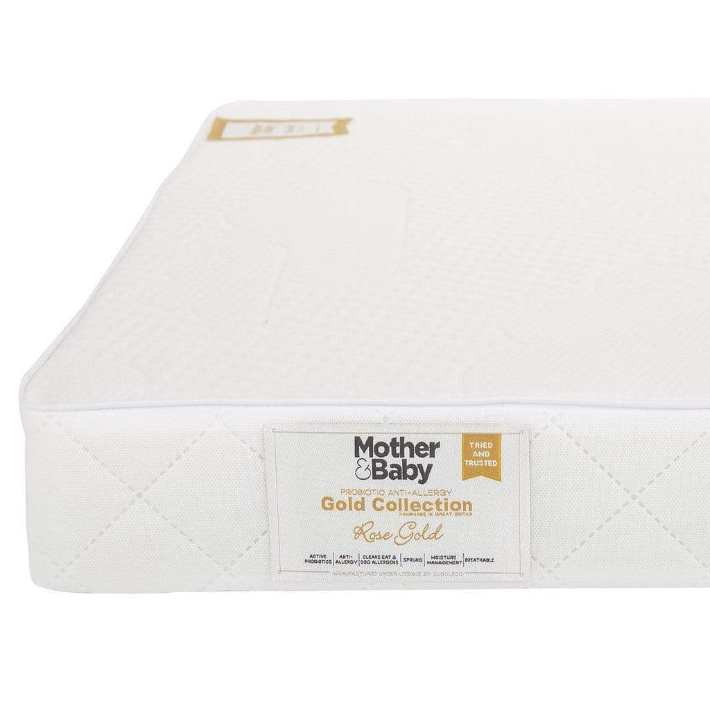 Mother & Baby cot mattress White Gold 140 x 70cm (British brand)