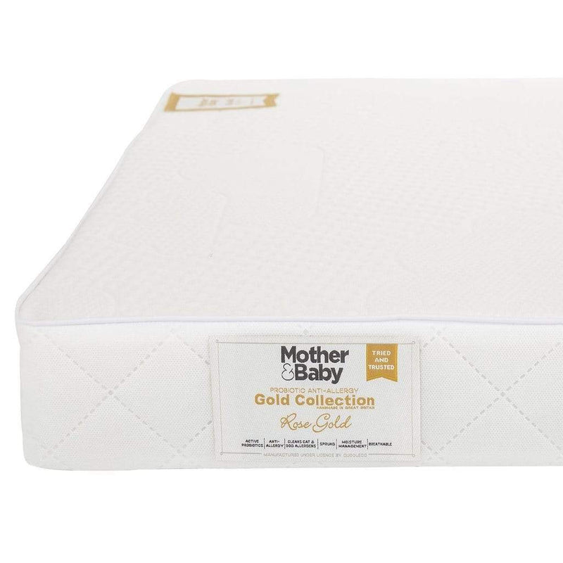 Mother & Baby cot mattress White Gold 140 x 70cm (British brand)