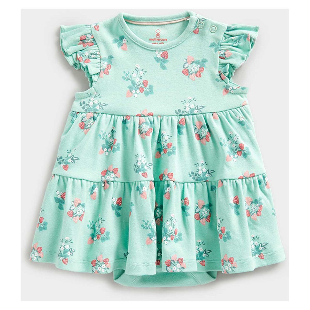 Mothercare Green Floral Romper Dress