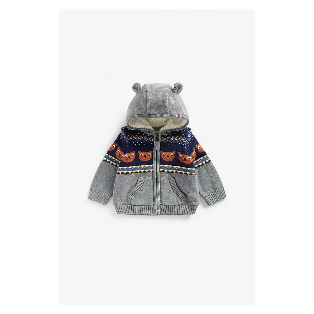 Mothercare Knitted Borg-Lined Hoody