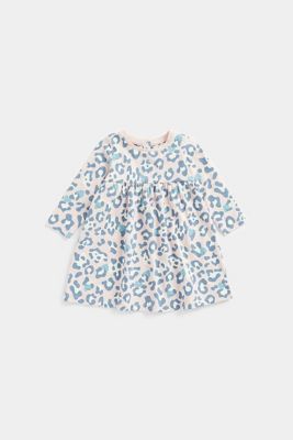 Mothercare Pink Long-Sleeved Jersey Dress