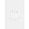 Mothercare White Broderie Sleeve Sweat Top