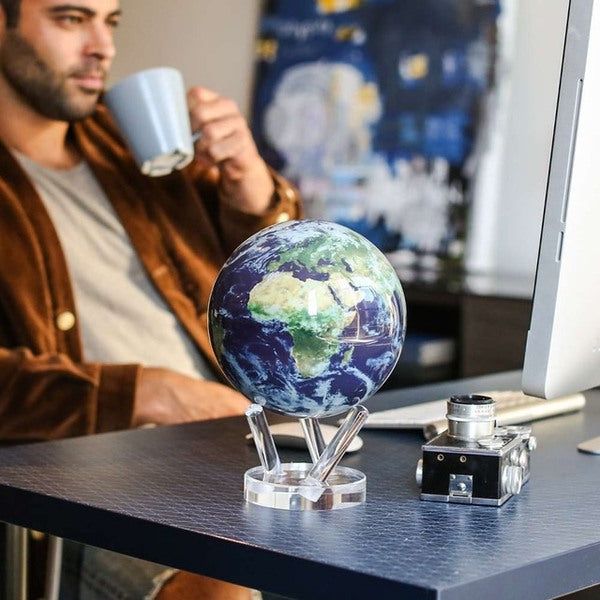 Mova Earth With Clouds Rotating Globe 4.5&quot;