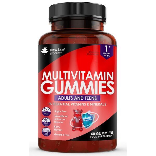 Multivitamin gumicukor felnőtteknek és amp; Tizenévesek – 60 vegán gumicukor