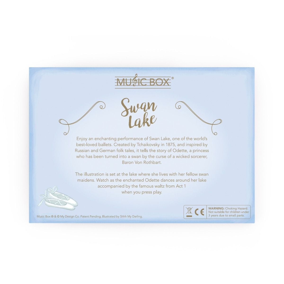 My Design Co Winter Swan Lake musical card - British product