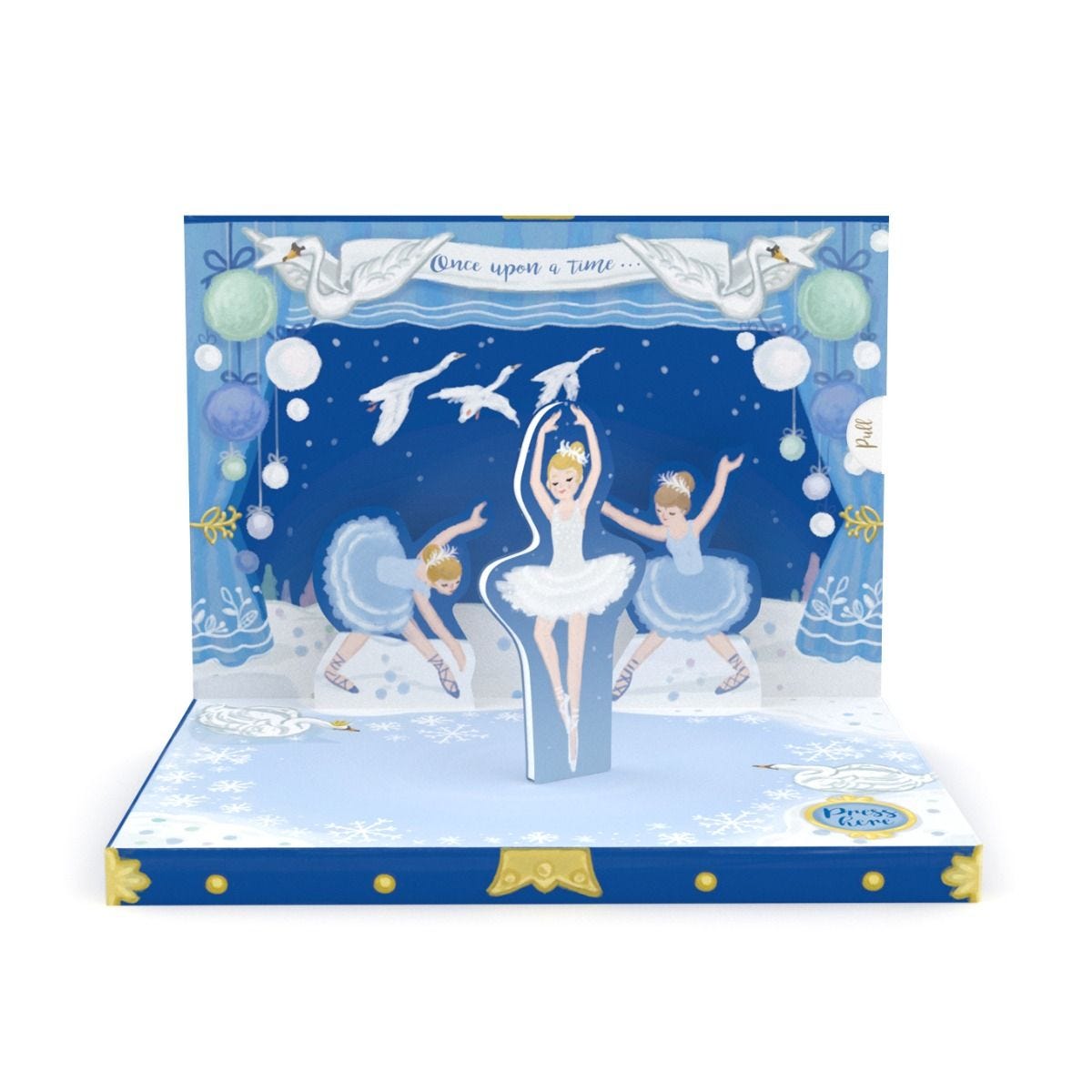 My Design Co Winter Swan Lake musical card - British product