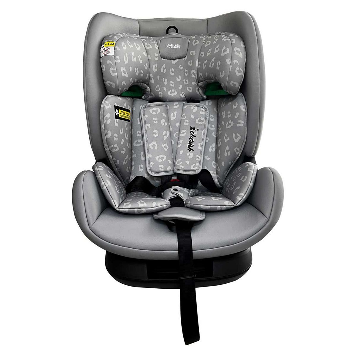 My Babiie Group 1/2/3 Dani Dyer szürke Leopard iSize Isofix autósülés