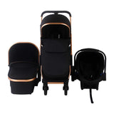My Babiie Quilted Travel System Mb500 Rose Gold Black