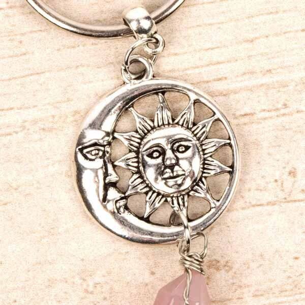 Myga Keyring - Sun Moon &amp;amp; Rose Quartz