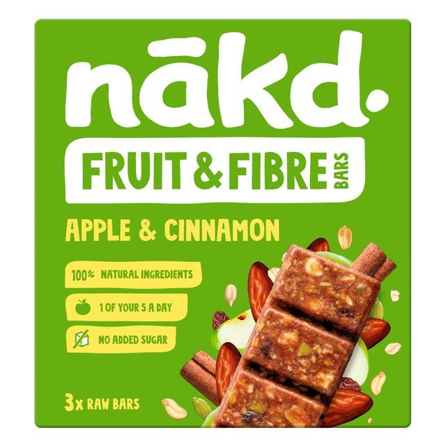 nakd. Fruit &amp;amp; Fibre Apple &amp;amp; Cinnamon Multipack   3 x 44g
