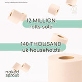Naked Sprout Extra Long Unbleached Bamboo Toilet Roll   24 per pack