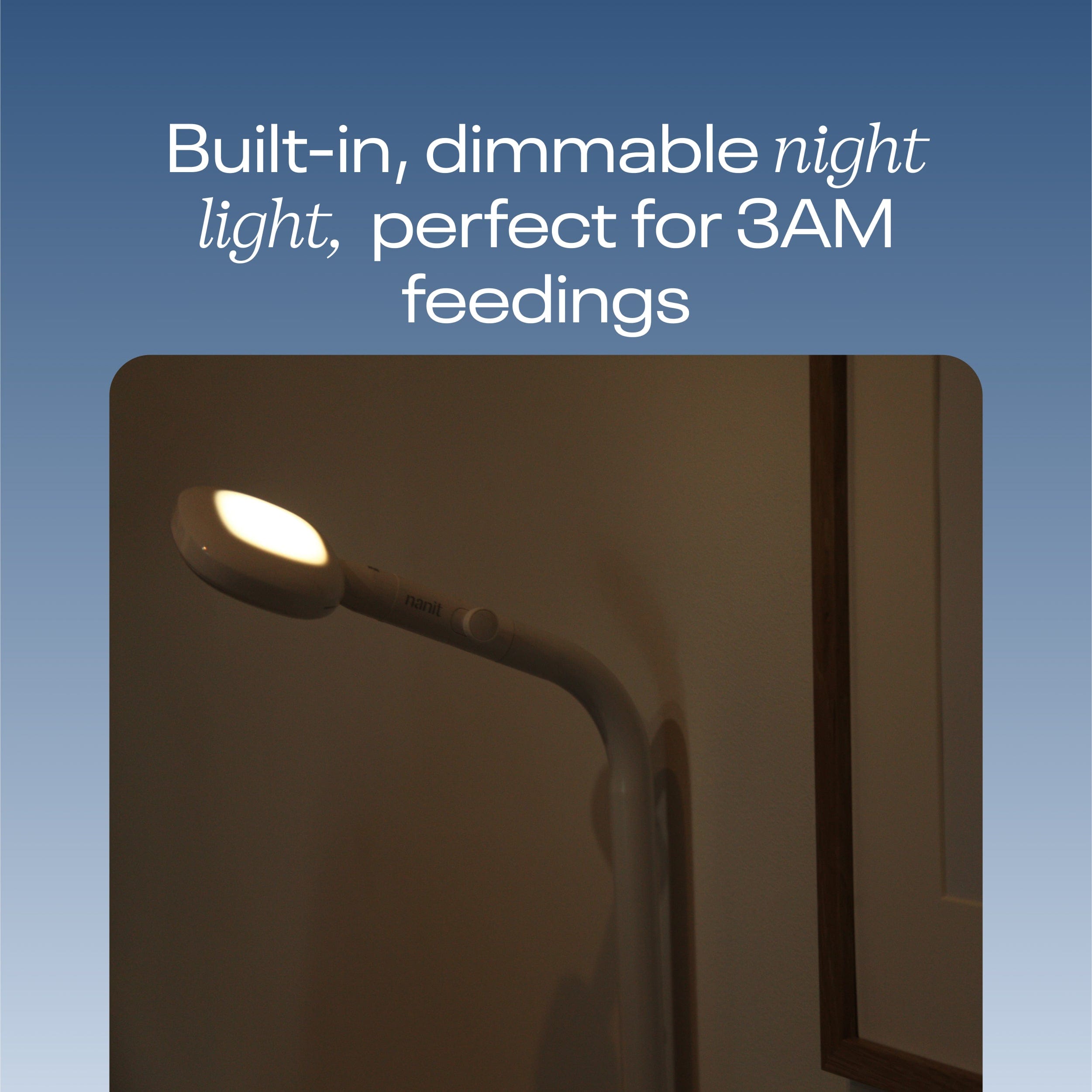 Nanit Pro baby monitor with floor stand, imported from the UK