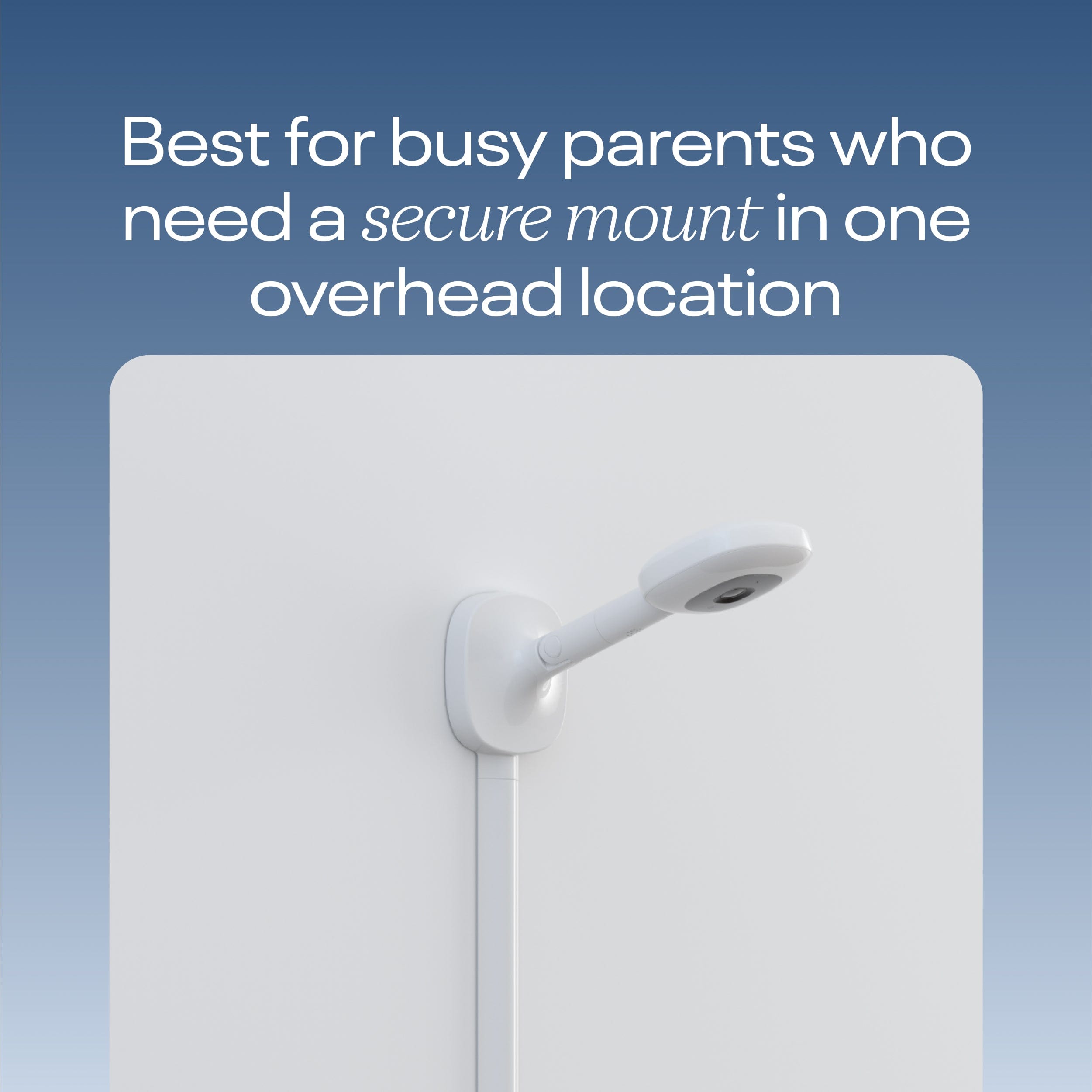 Nanit Pro baby monitor with wall mount in white - British product