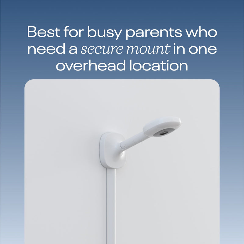 Nanit Pro baby monitor with wall mount in white - British product