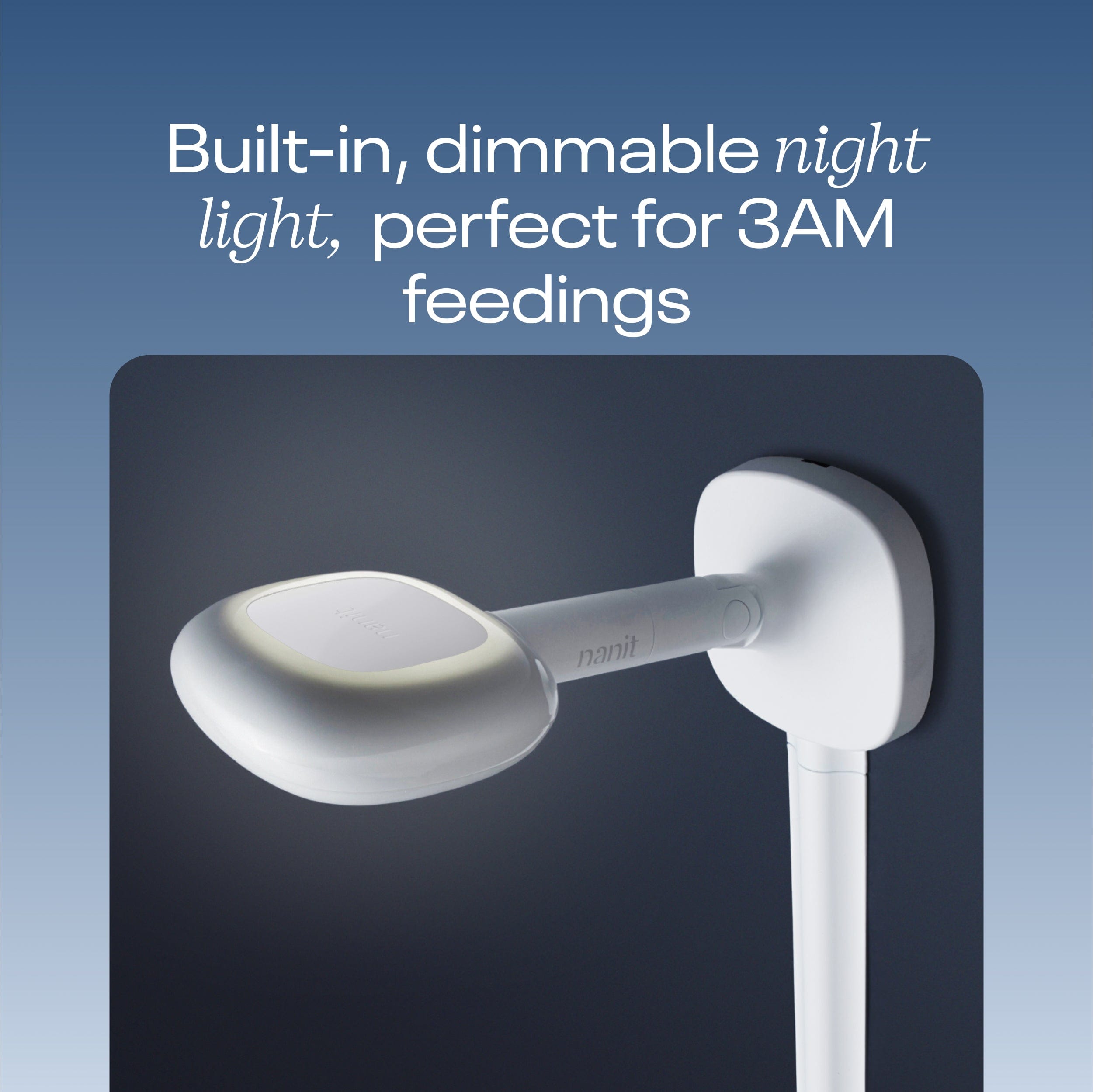 Nanit Pro baby monitor with wall mount in white - British product