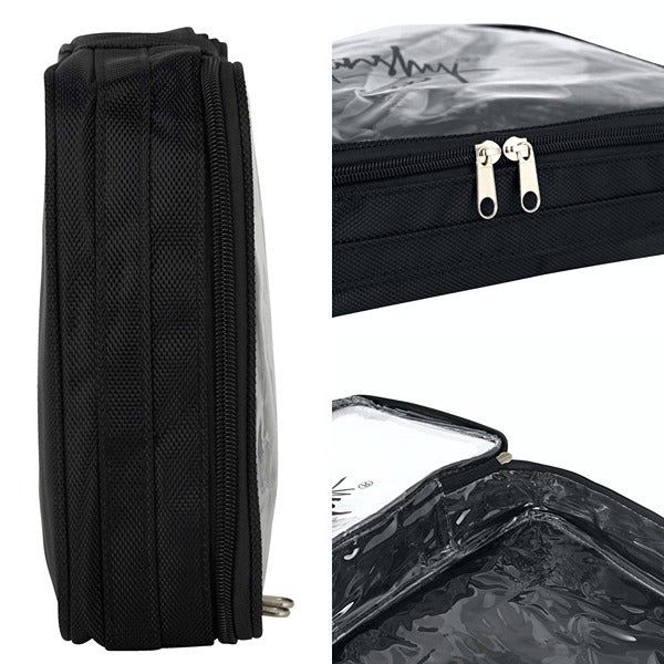 Nanshy Travel Organiser Clear Makeup Bag (Transparent/Black)
