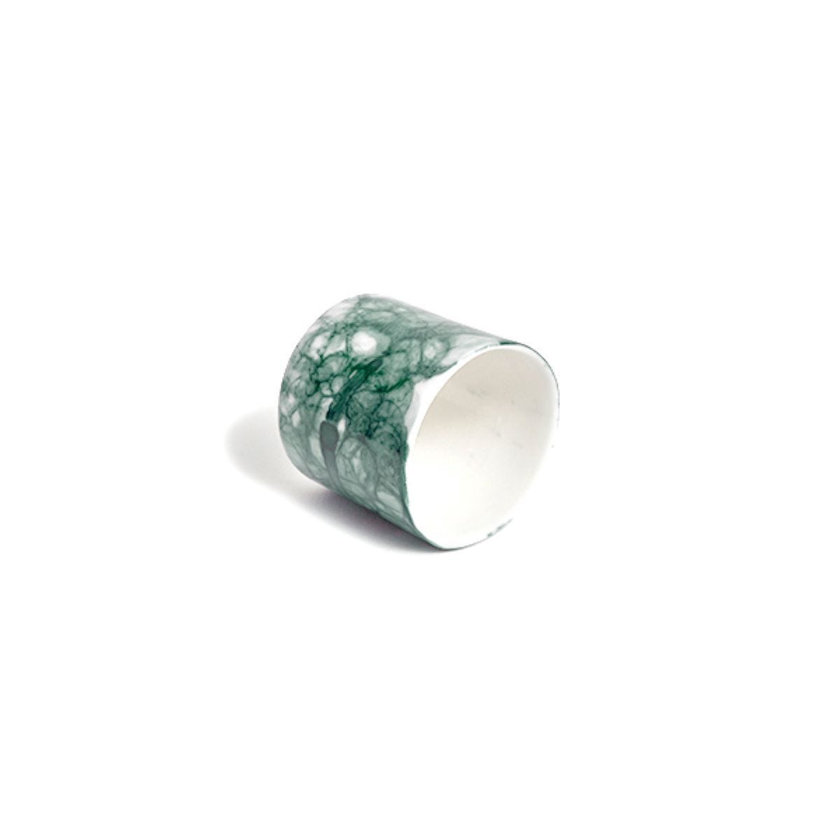 DB Ceramic teal porcelain napkin ring, imported from the UK