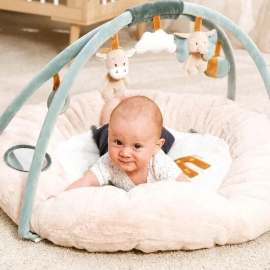 Nattou stuffed playmat Luna & Axel baby gym, imported from the UK