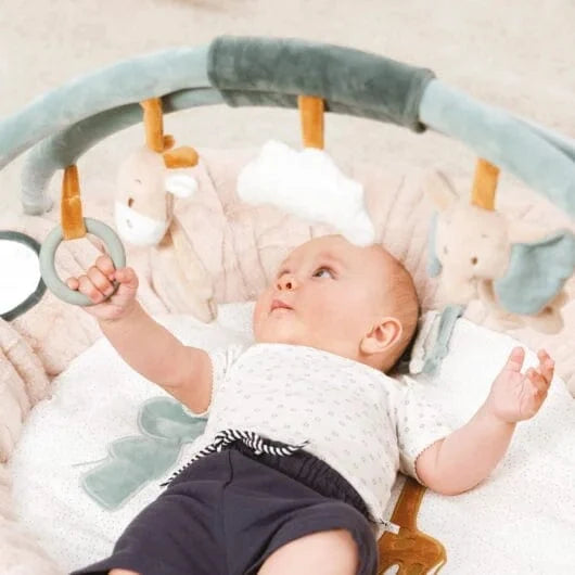 Nattou stuffed playmat Luna & Axel baby gym, imported from the UK