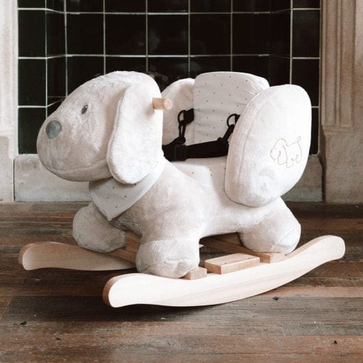 Nattou dog rocker Charlie the Dog vanilla sand - British product