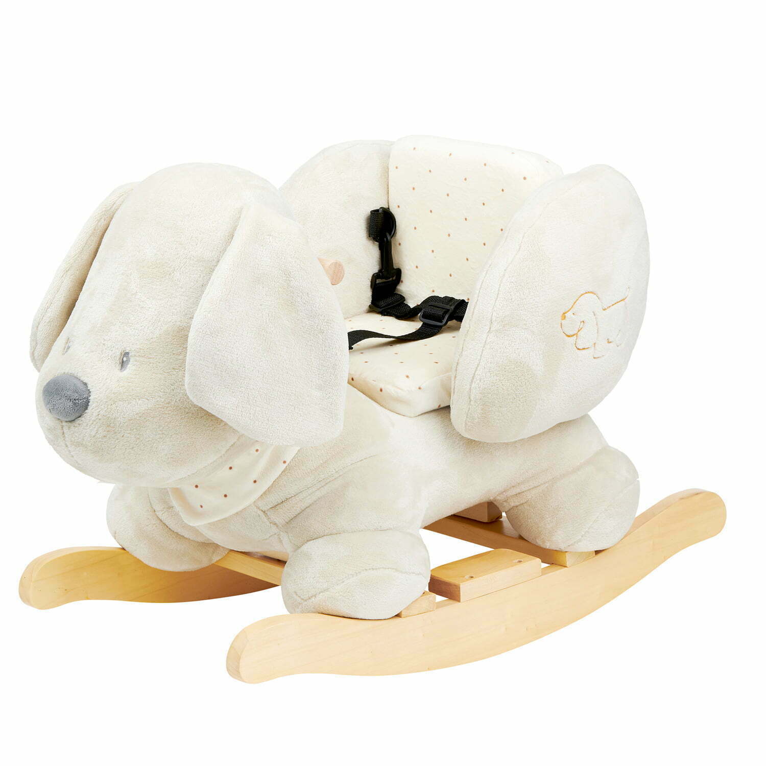 Nattou dog rocker Charlie the Dog vanilla sand - British product