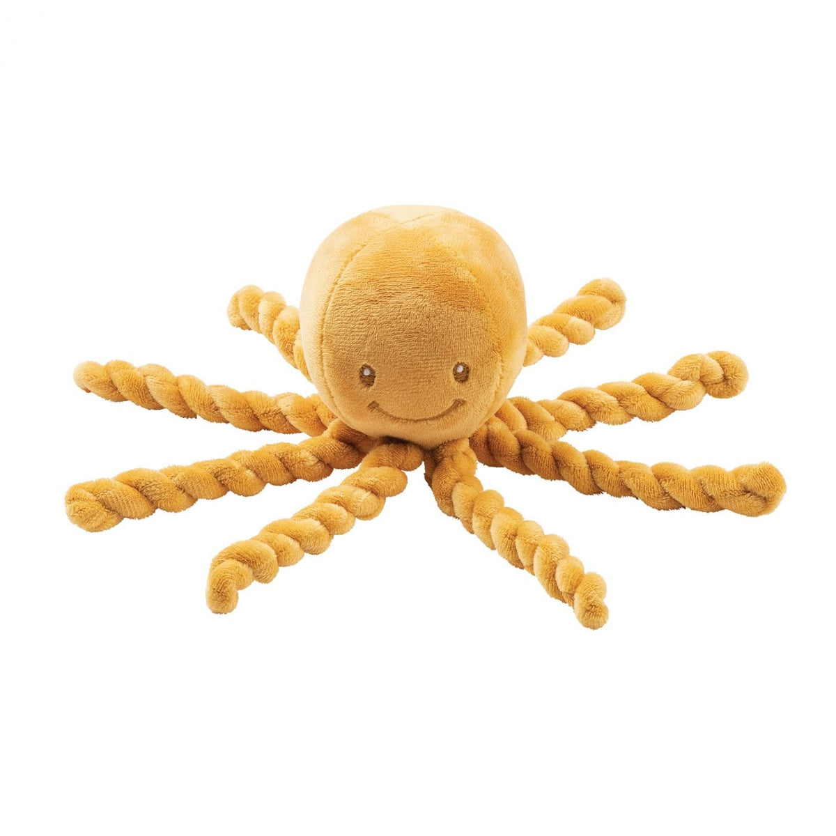 Nattou Piu Piu soft octopus toy in ochre, imported from the UK