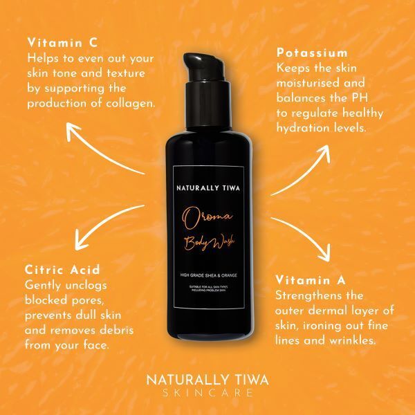 Naturally Tiwa Skincare OROMA Body Wash 200ml