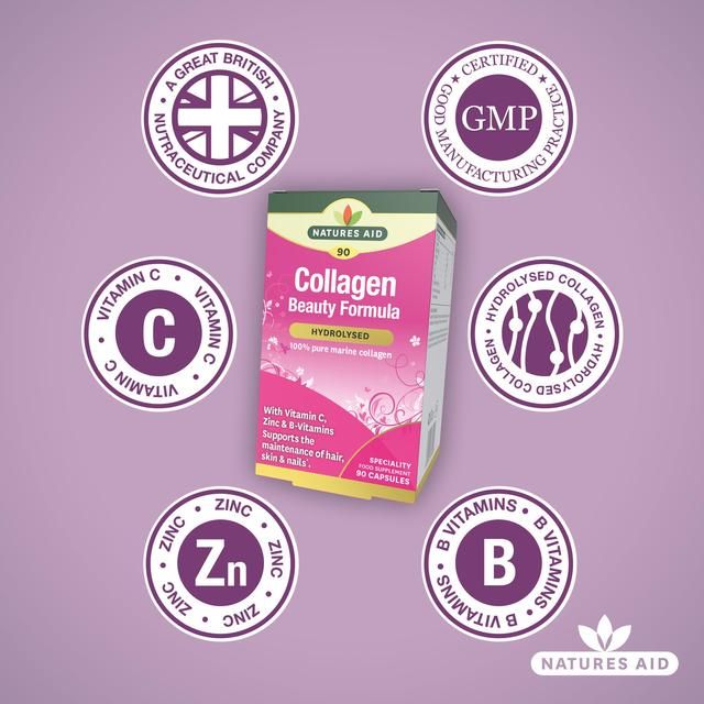 Natures Aid Collagen Beauty Formula Supplement Capsules    90 per pack