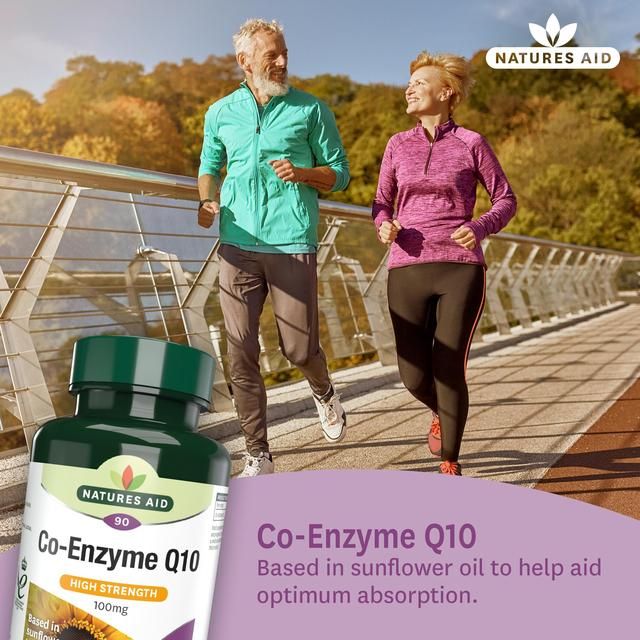 Natures Aid High Strength Co-Enzyme Q10 Supplement Soft Gels 100mg   90 per pack