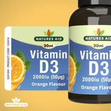 Natures Aid Vitamin D3 2000iu Oral Spray (Orange Flavour)   30ml
