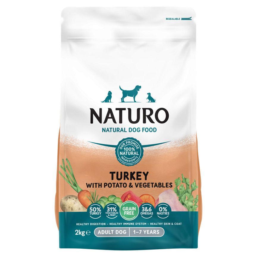 Naturo Natural Pet Food Pulyka és burgonya zöldségekkel felnőtt kutya 1-7 éves korig 2kg