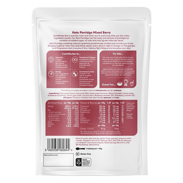 Naturya Keto grøt blandet bær 300g